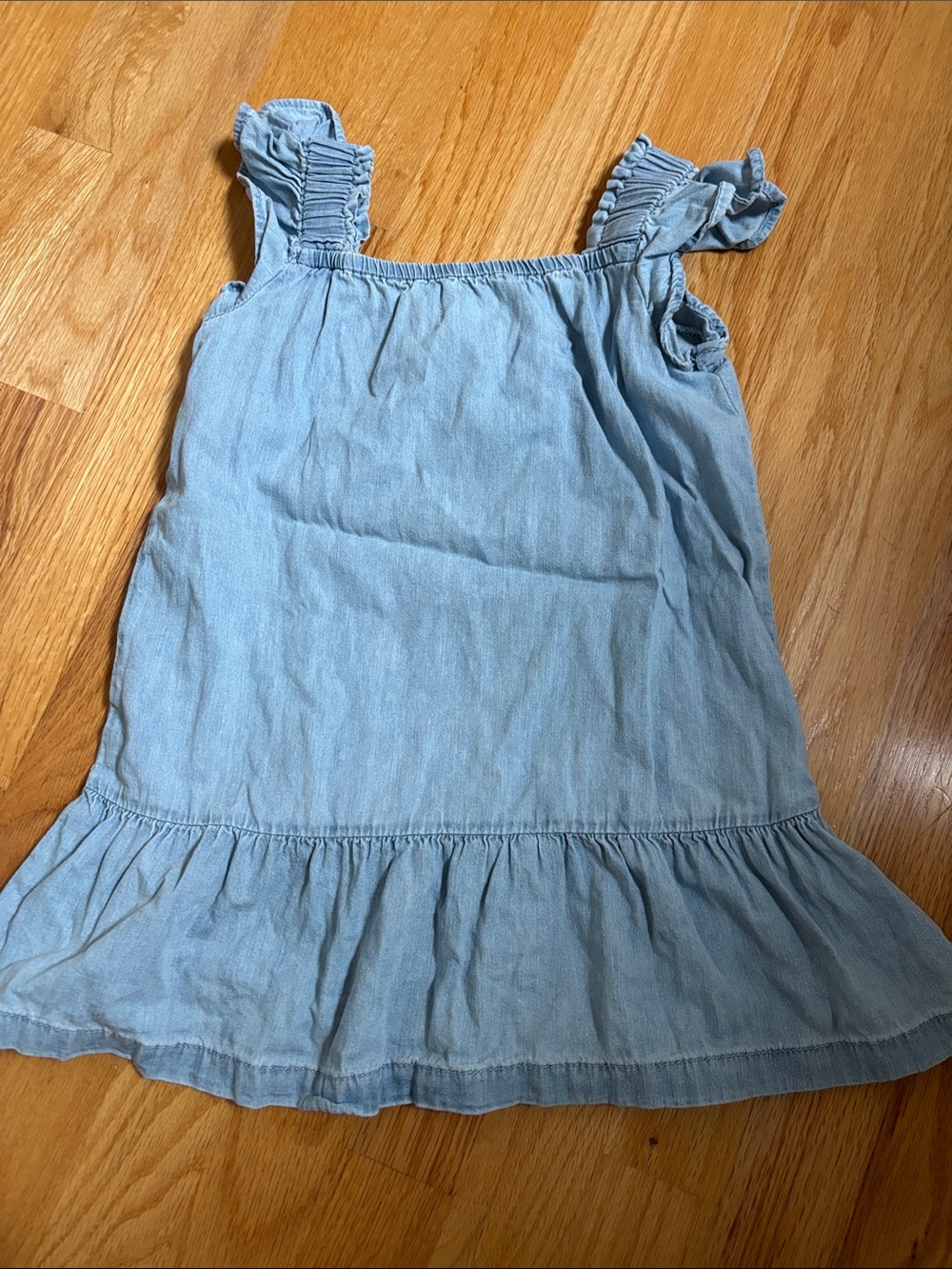 GAP Light Blue Ruffle-Strap Girls Tank Dress